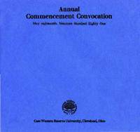 Case Western Reserve University Annual Commencement Convocation, 5/18/1981