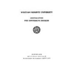 Western Reserve University Convocation for Conferring Degrees, 9/7/1956