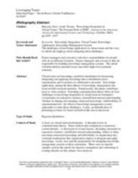 Annotated Bibliography Entry of 