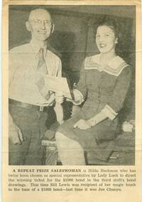 TAPCO Newsletter Clipping of William Louis, Sr., Winning the Bond Drawing