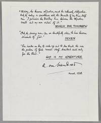 Autograph letters of Rom Landau