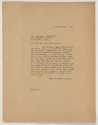 Correspondence, A-F, 1922-1923