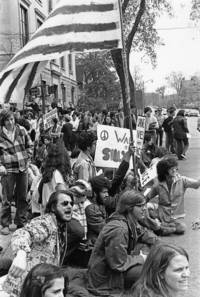 Students protest against the Vietnam War