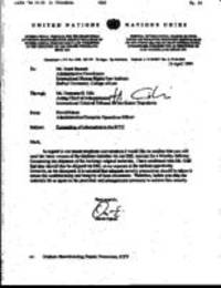 Fax from David Falces to Mark Bennett, Subj: Forwarding of Information to the ICTY