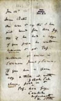 Letter from Charles Darwin to [H. W. Bates] 3911