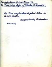 Correspondence. Filed Alphabetically, 1901-1953