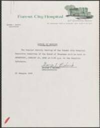 Forest City Hospital meeting minutes and finances, 1966