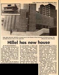 Newspaper article covering the opening of new Hillel House