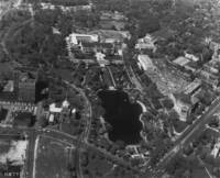 Western Reserve University north campus, exterior, aerial view