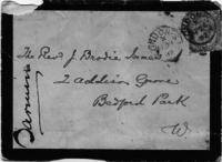 Envelope addressed to Brodie Innes