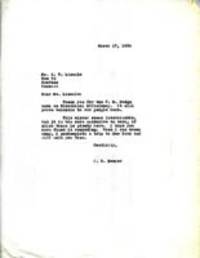 Correspondence. Sawyer's Efforts to Have a Biography of Brush Written, 1948-1954