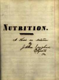 Nutrition : a thesis on nutrition