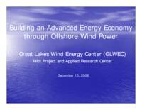 Building an Advanced Energy Economy through Offshore Wind Power