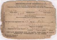 Joe Korosec's Selective Service Registration Certificate, circa 1943