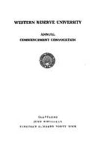 Western Reserve University Annual Commencement Convocation, 6/15/1949