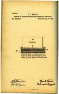 262,533 (Process of Making Elements for Secondary Batteries), August 8, 1882