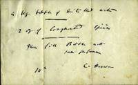 Note from Charles Darwin
