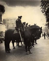 Police officers on horseback on Euclid Avenue