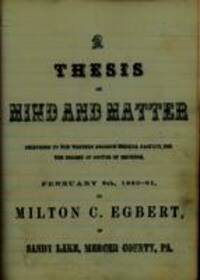 A thesis on mind and matter