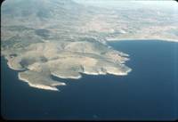 Aegean island from air