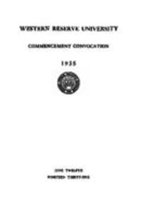 Western Reserve University Commencement Convocation, 6/12/1935