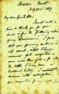 Letter from Alfred Russel Wallace to Grant Allen