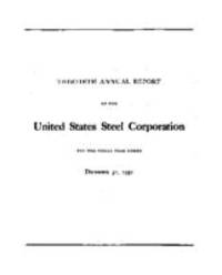 Thirtieth Annual Report of the United States Steel Corporation for the Fiscal Year ended December 31, 1931