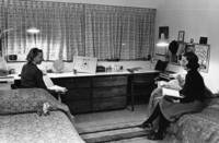 Students study together in their dormitory room
