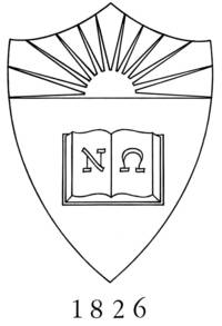 Coat of arms of Western Reserve University with year