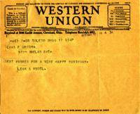 80th Birthday telegrams, March 16 and 17, 1929