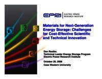 Materials for Next-Generation Energy Storage: Challenges for Cost-Effective Scientific and Technical Innovation