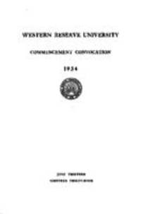 Western Reserve University Commencement Convocation, 6/13/1934